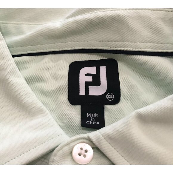 Footjoy Mens 2XL Arnold Palmer Invitational Light Green Golf Polo Shirt - Picture 3 of 6